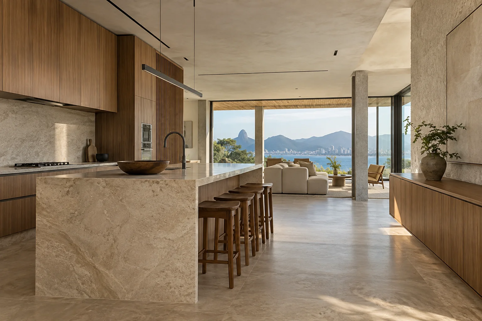 Interior residencial contemporâneo — imagem ilustrativa